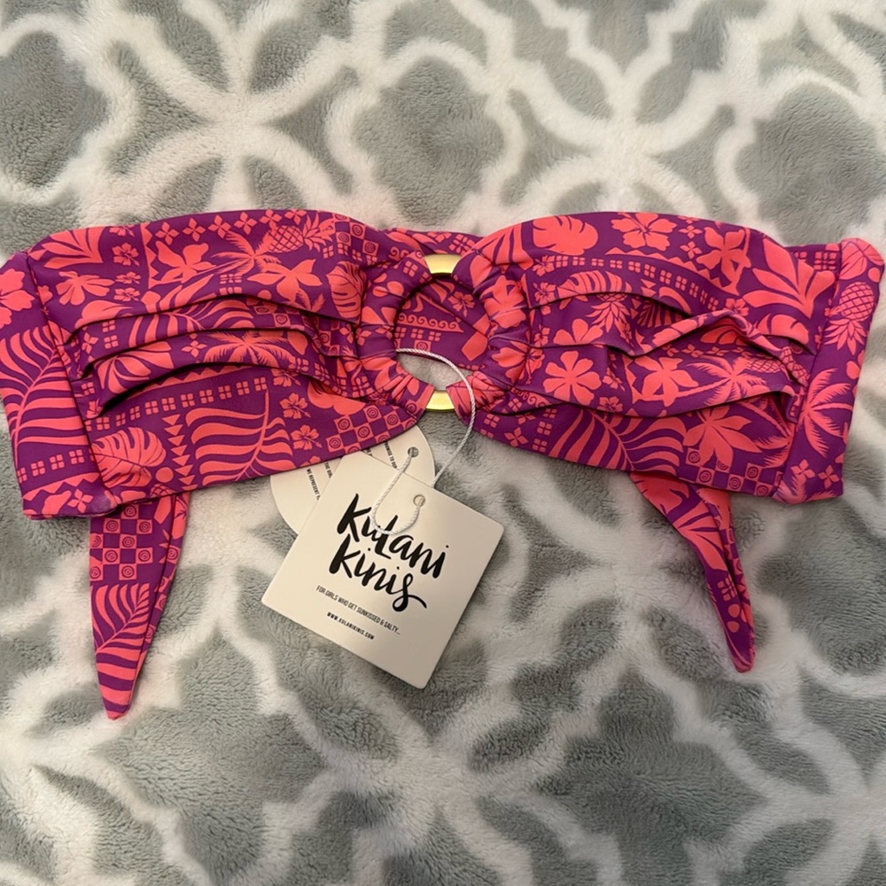 Kulani Kinis strapless bandeau bikini top- la isla size XS